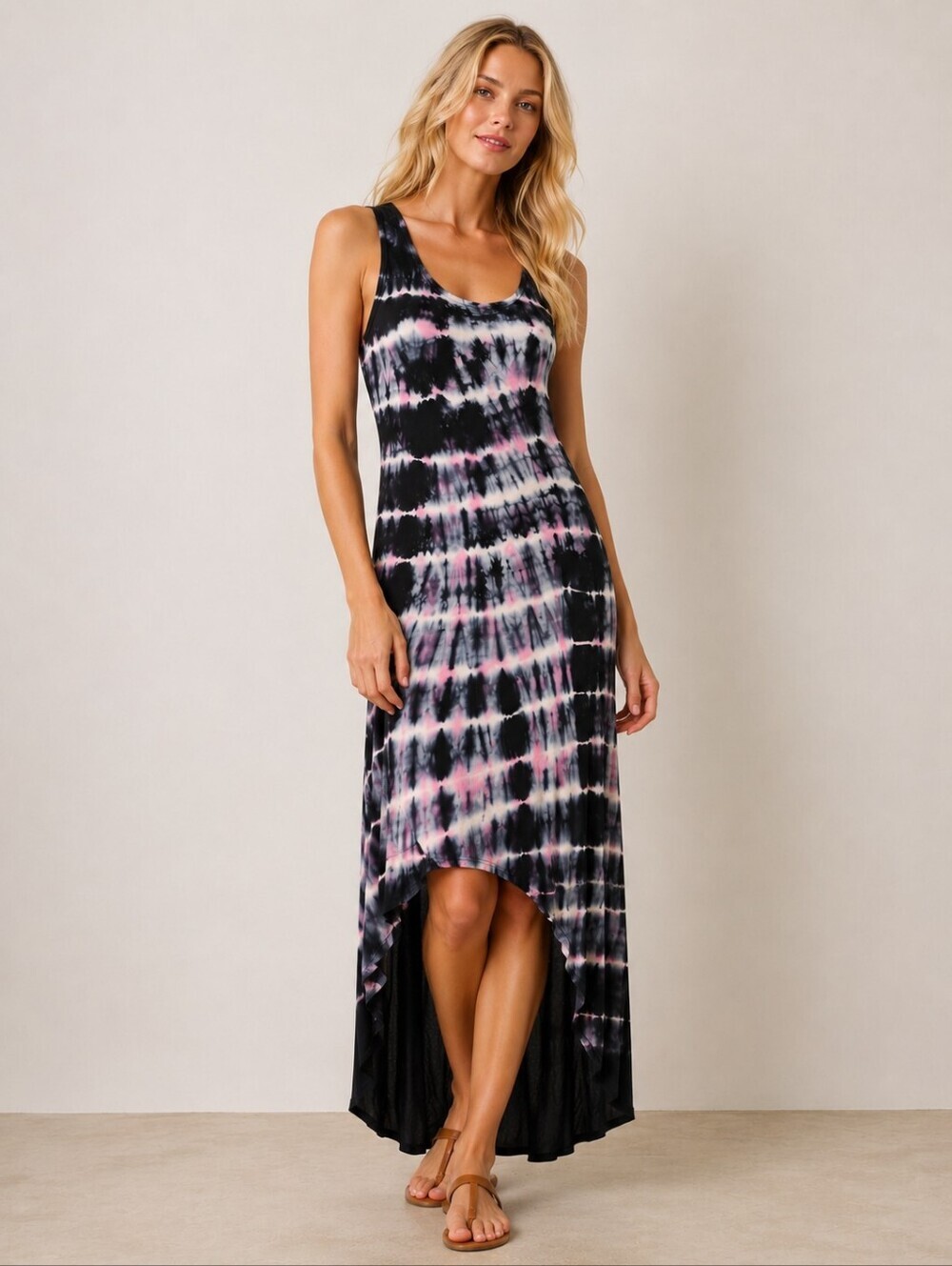 ❤️ FELICITY & COCO TIE DYE HIGH LOW MAXI BOHO DRESS, MEDIUM